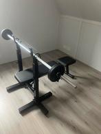 Corength bench met halterset 93kg, Krachtstation, Metaal, Zo goed als nieuw, Ophalen