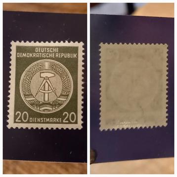 Zeldzaam DDR dienstzegel 20 pfennig postfris 1956 beschikbaar voor biedingen