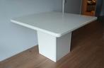 Witte vierkante tafel 115x115cm hoog 105 cm, Ophalen, Gebruikt