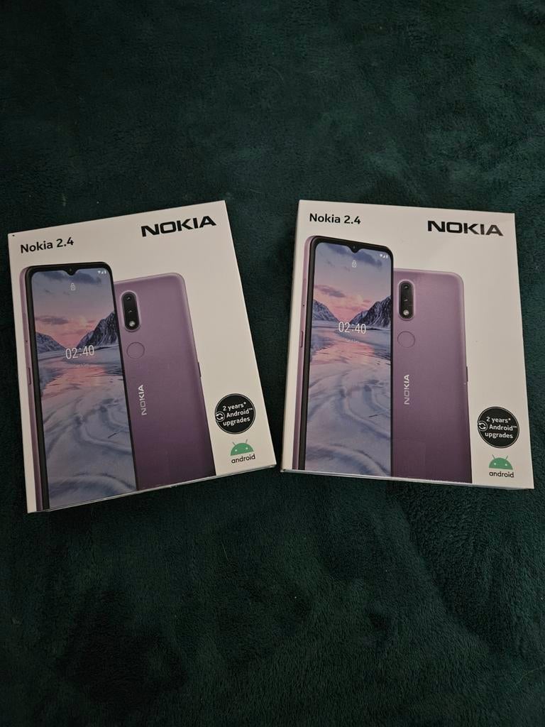 2x Nokia 2.4 - Zo goed als nieuw, Telecommunicatie, Mobiele telefoons | Nokia, Overige modellen, Paars, Touchscreen, Ophalen of Verzenden