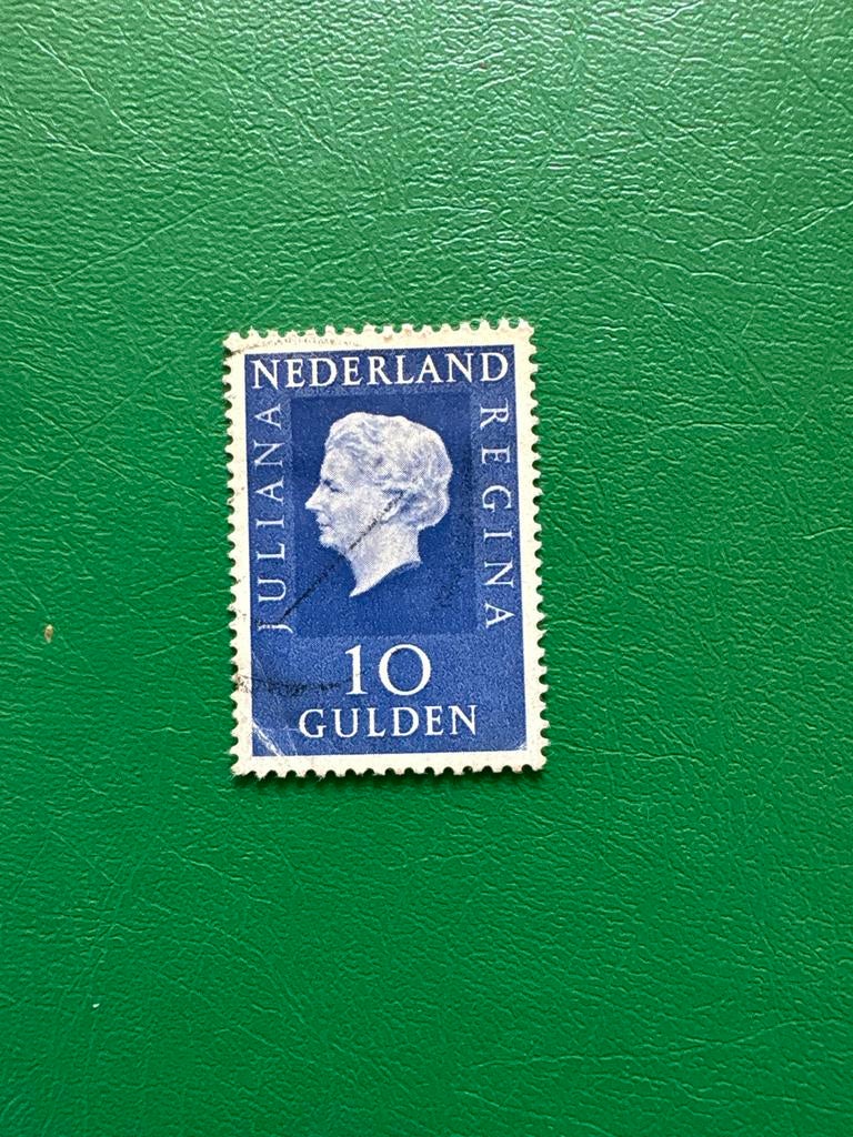 Nederlandse postzegel Juliana Regina 10 Gulden, Postzegels en Munten, Postzegels | Nederland, Ophalen of Verzenden, Na 1940, Gestempeld