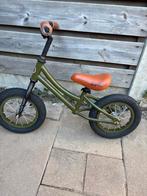 Loopfiets - Groen met bruin zadel, Ophalen, Zo goed als nieuw, 14 inch of minder, Handrem