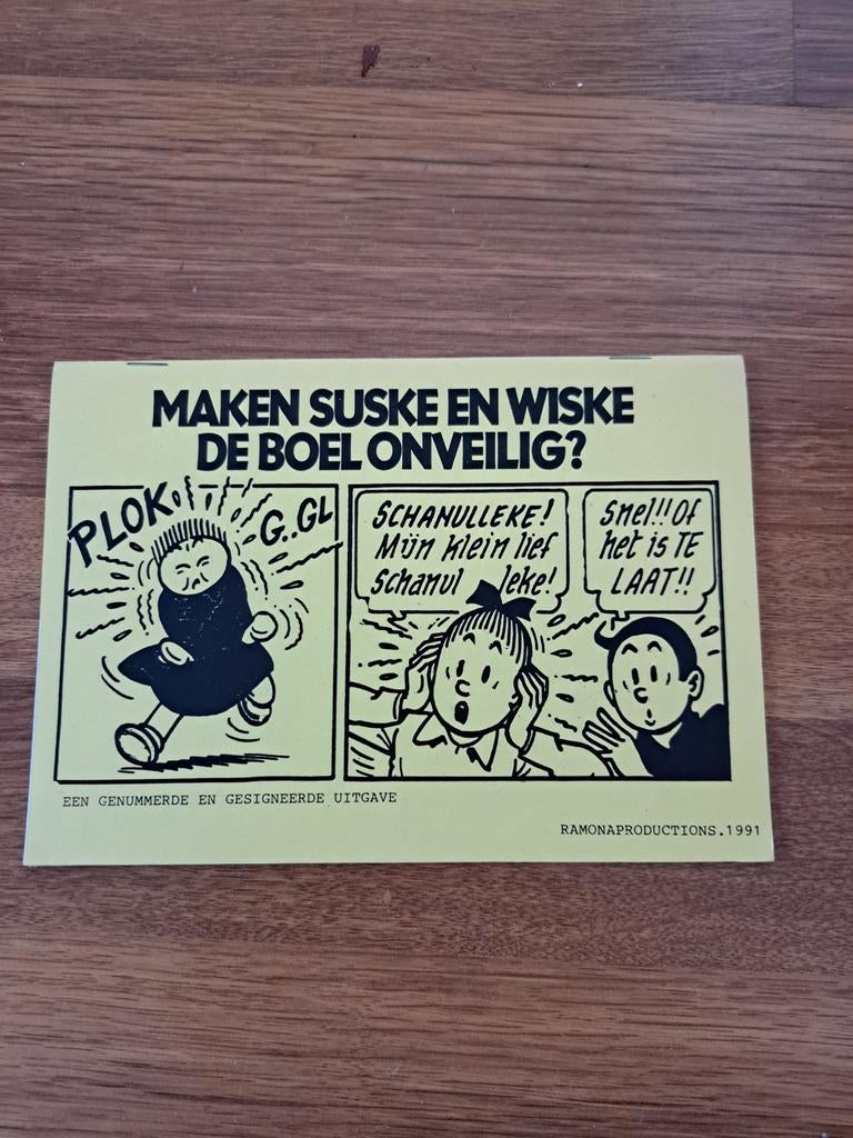 Maken Suske en Wiske de boel onveilig? Ramona Productions, Ophalen of Verzenden, Suske en Wiske, Boek of Spel