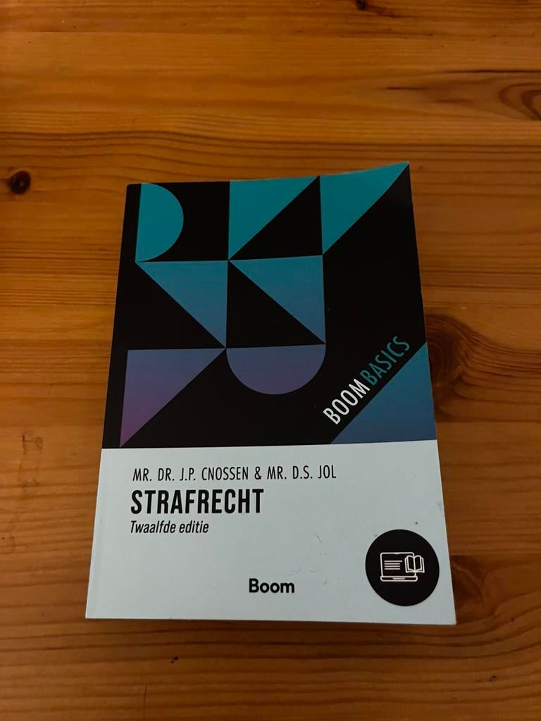 Strafrecht boom basics twaalfde editie, Ophalen of Verzenden, Beta, WO