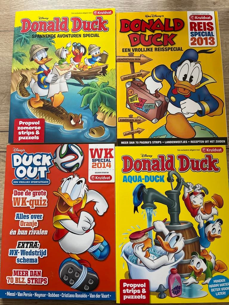 Donald Duck Specials - 4 stuks (Kruidvat edities), Meerdere stripboeken, Ophalen of Verzenden, Zo goed als nieuw