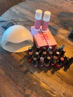 Complete Pink Gellac set met 10+ kleuren lamp en nagelvijl, Gebruikt, Overige kleuren, Ophalen of Verzenden, Handen en Nagels