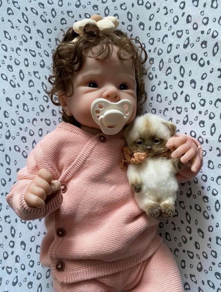 Schattig Reborn meisje., Verzamelen, Verzenden, Zo goed als nieuw, Pop, Levensecht of Reborn