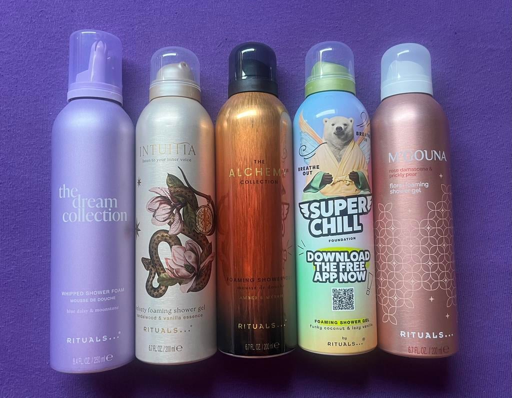 5 fullsize Rituals foams limited edition € 45,00 ~ Nieuw, Ophalen, Nieuw, Bad & Douche