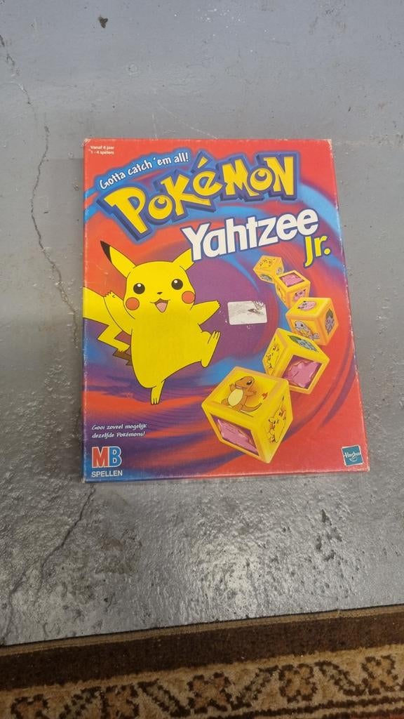 Pokémon Yahtzee Jr. - Gotta Catch 'Em All!, Een of twee spelers, Ophalen of Verzenden, Gebruikt, MB Spellen / Hasbro