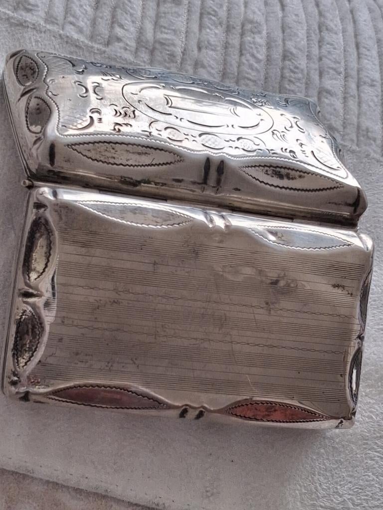 Antiek zilveren snuifdoosje uit 1850, Ophalen of Verzenden, Zilver