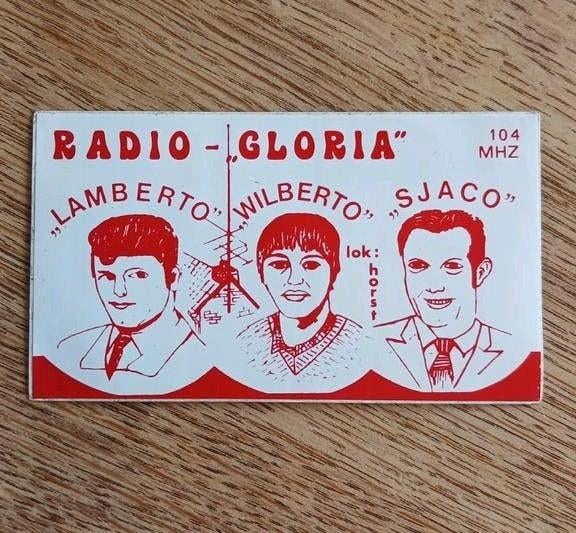 Sticker piraat amateur zender Radio Gloria, HORST, Ophalen of Verzenden, Zo goed als nieuw