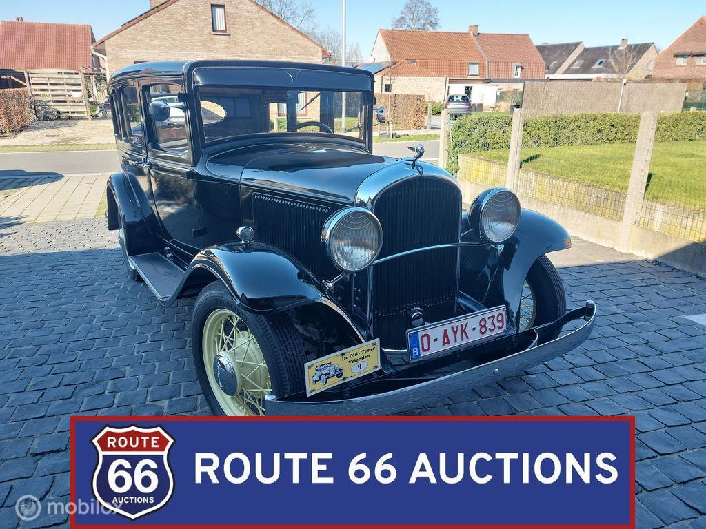 Plymouth PA Sedan | 1931 | Route 66 Auctions, Auto's, Oldtimers, Overige carrosserieën, Zwart, Handgeschakeld, Plymouth