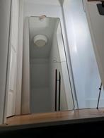 Grote metalen witte passpiegel 170cm zware kwaliteit, Ophalen, Rechthoekig, 150 tot 200 cm