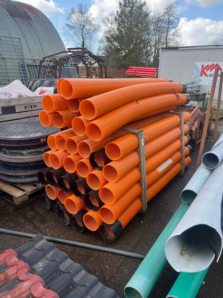 Drainage buis 200mm 3m lang, Doe-het-zelf en Verbouw, Buizen en Afvoer, Ophalen, Pvc, 2 tot 4 meter, Zo goed als nieuw