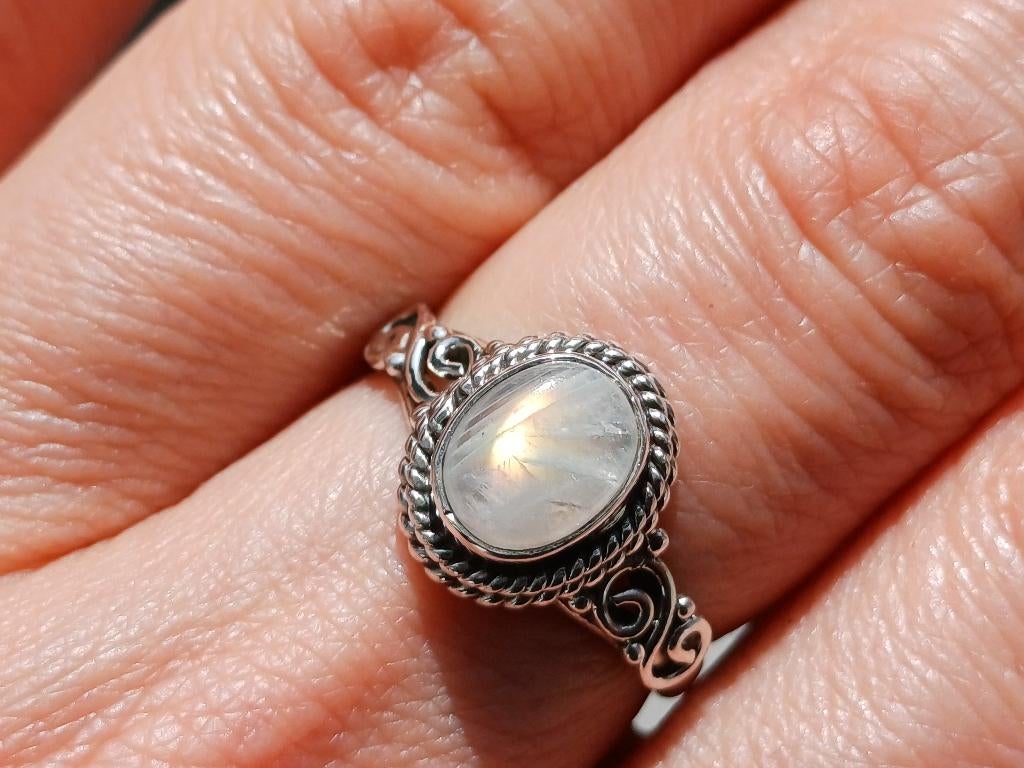 Vanoli 925 zilveren ring met maansteen maat 17,25, Sieraden, Tassen en Uiterlijk, Ringen, Daiva1973@hotmail.com, Vanoli, Nieuw