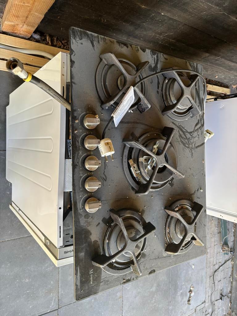 Gebruikt gasfornuis met 4 pitten - N-System, Witgoed en Apparatuur, Fornuizen, Gebruikt, Inbouw, Gas, 4 kookzones, Minder dan 85 cm