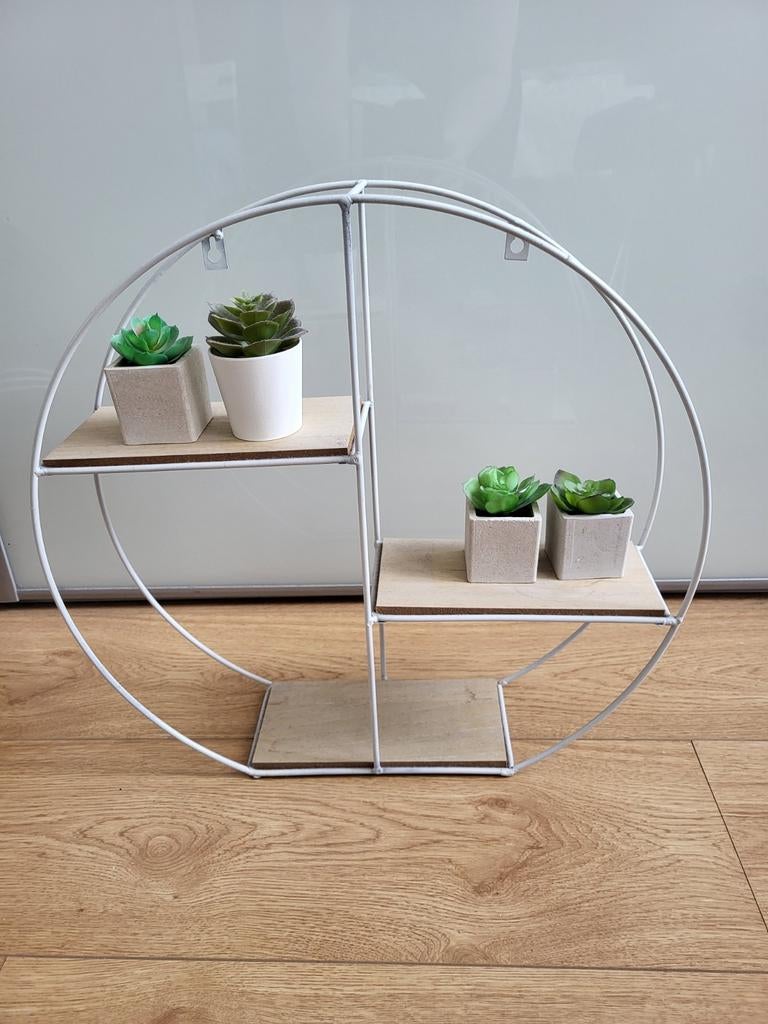 Leuk wandrek met 4 kunstplantjes, Huis en Inrichting, Woonaccessoires | Wandplanken en Boekenplanken, Ophalen of Verzenden, Zo goed als nieuw