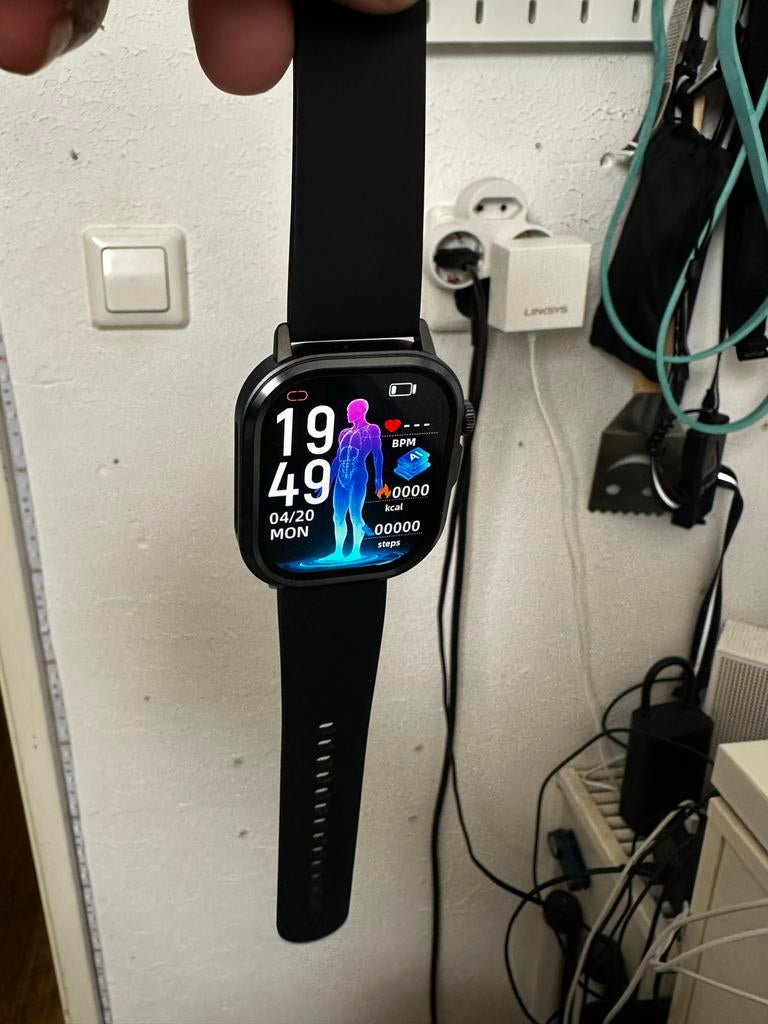 BlitzWolf BW-HL7 Smartwatch - Zwart, Zo goed als nieuw, Afstand, Zwart, Ophalen of Verzenden, Zo goed als nieuw