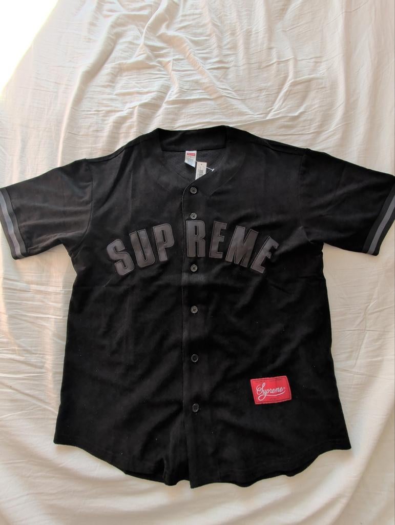 Supreme Baseball Shirt Zwart Maat S, Zwart, Ophalen of Verzenden, Zo goed als nieuw, Maat 46 (S) of kleiner