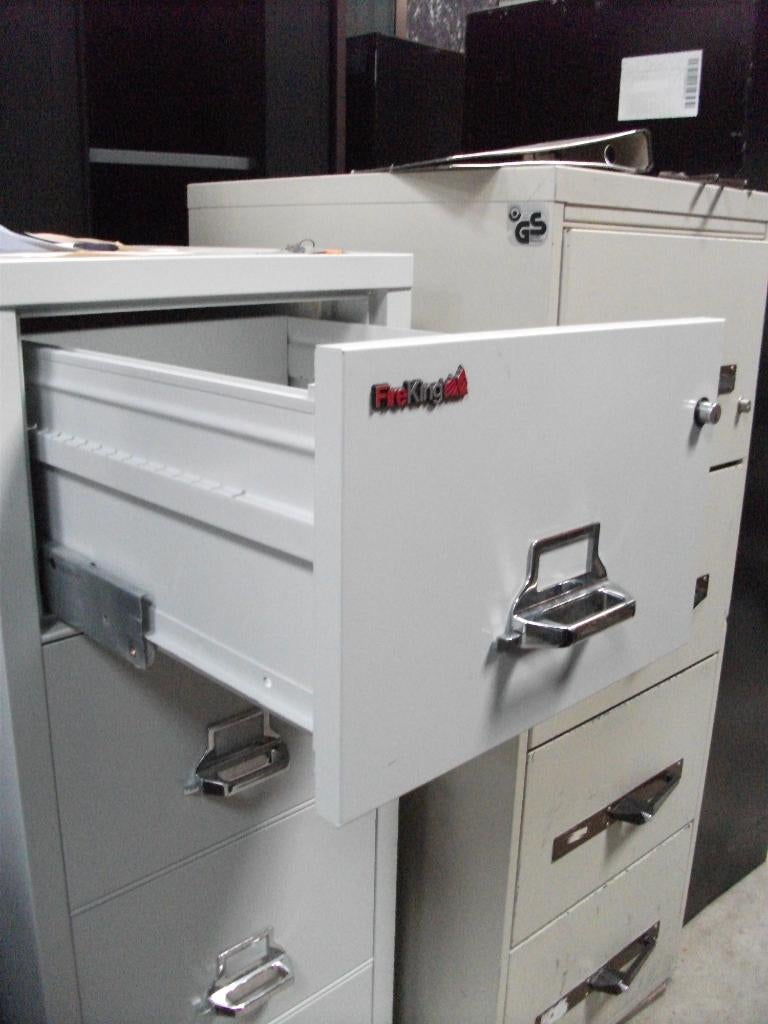 5 Fire King brandwerende ladekasten