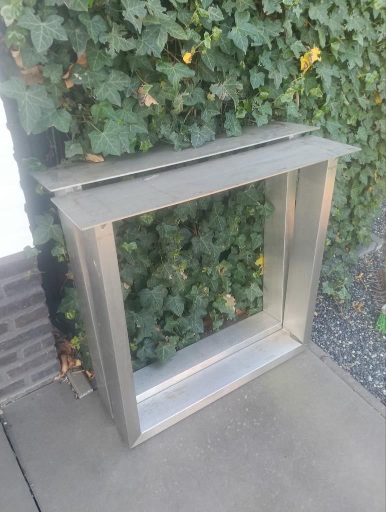 RVS Tafelpoten - Set van 2, Huis en Inrichting, Tafelonderdelen, Ophalen of Verzenden