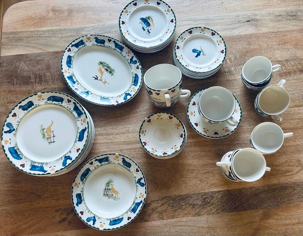 Wood en Sons Jacks Farm servies - Compleet set, Gebruikt, Ophalen of Verzenden, Overige stijlen, Aardewerk