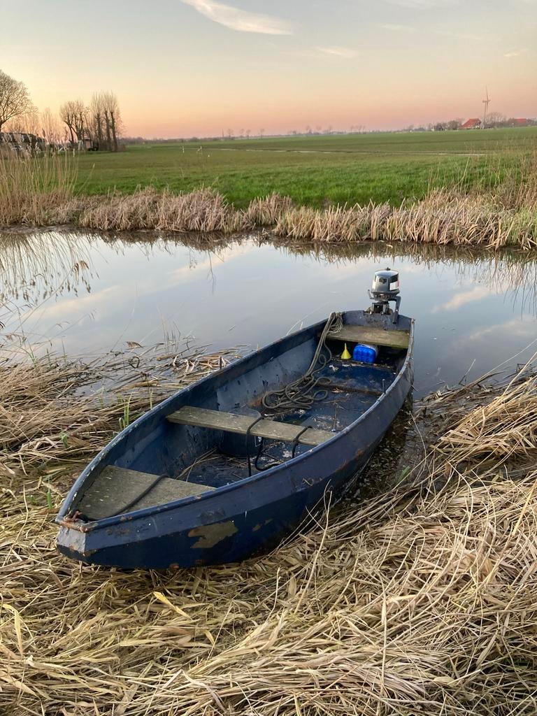 Klassieke stalen schouw/vlet met roest, Watersport en Boten, Ophalen, Gebruikt, Ankeren en Afmeren, Motorboot