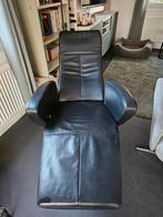 Relaxstoel zwart leer, Gebruikt, Zwart, Leer, Ophalen of Verzenden