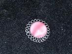 antieke broche m roze steen en Hanger 4 x3 cm bakeliet steen, Verzenden, Overige materialen, Overige typen, Met edelsteen