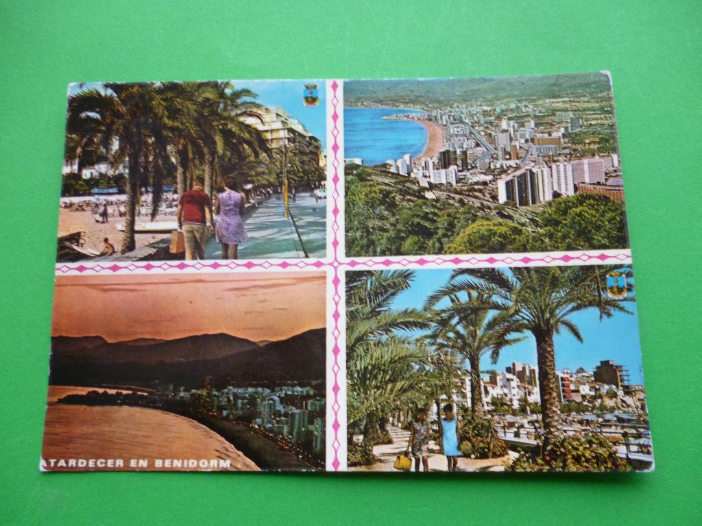 ansichtkaart Benidorm 4-luik Spanje, Ophalen of Verzenden, 1960 tot 1980, Gelopen, Spanje