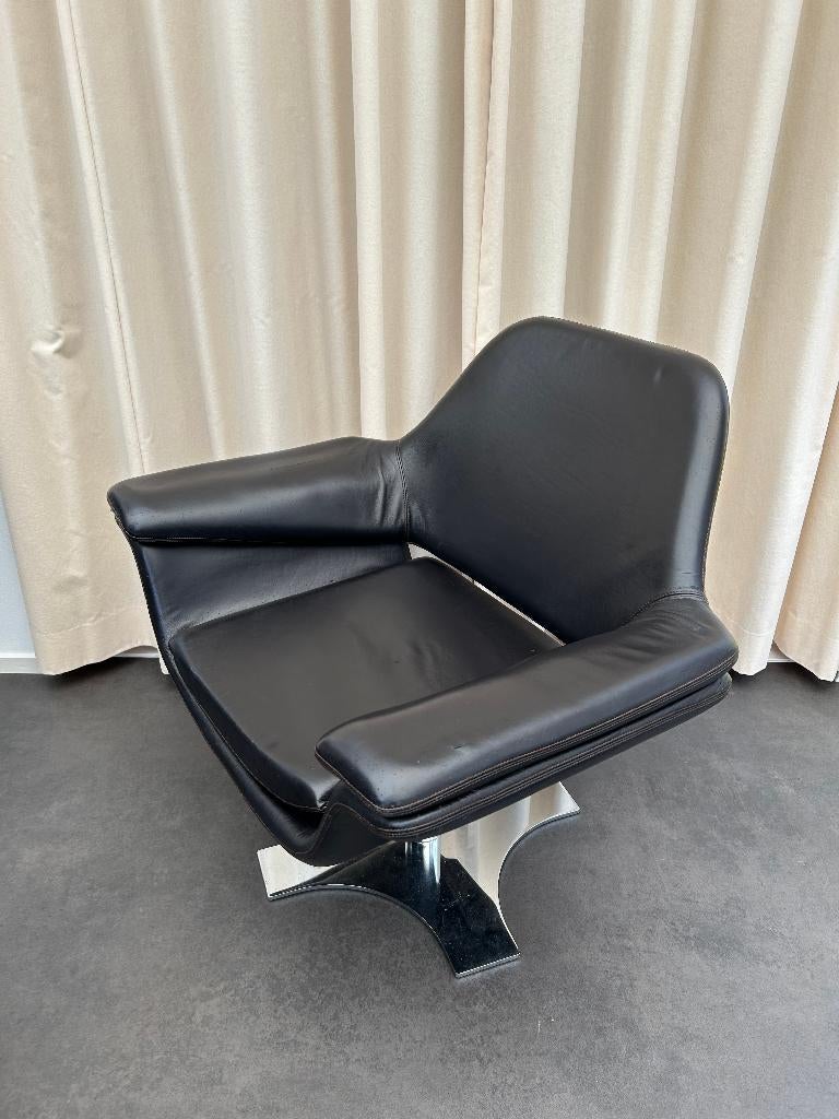 space age High Cove fauteuil molteni jaren 70, Huis en Inrichting, Fauteuils, Ophalen, Gebruikt, 50 tot 75 cm, Leer
