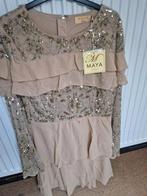 Prachtige jurk mt 42 feestjurk galajurk cocktail jurk, Kleding | Dames, Ophalen of Verzenden, Nieuw, Maat 42/44 (L), Beige
