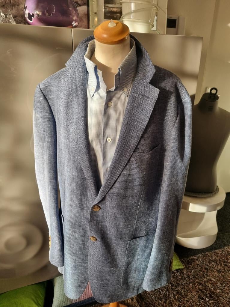 Suitsupply wol/linnen/kasjmier/zijde colbert, maat 56, Blauw, Maat 56/58 (XL), Ophalen of Verzenden, Zo goed als nieuw