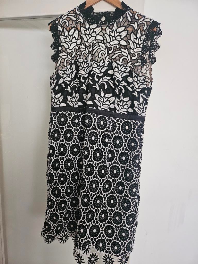 Zwart witte kanten STEPS jurk maat 44, Zwart, Maat 42/44 (L), Ophalen of Verzenden, Zo goed als nieuw