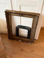 Antiek brocante barok lijst hout goud schilderij bloem krul, Ophalen, Rechthoekig