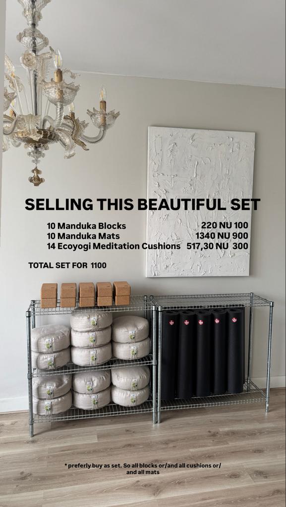 Manduka yogamatten, blokken en Ecoyogi kussens, Ophalen of Verzenden, Gebruikt, Overig