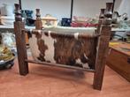 Leuke retro vintage lectuurmand koe koeienhuid., Ophalen of Verzenden, Zo goed als nieuw