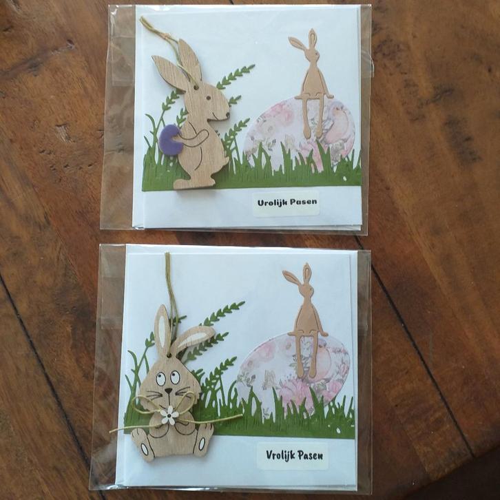 Paaskaarten, zelf gemaakt, Hobby en Vrije tijd, Kaarten | Zelfgemaakt, Nieuw, Overige thema's, Ophalen of Verzenden