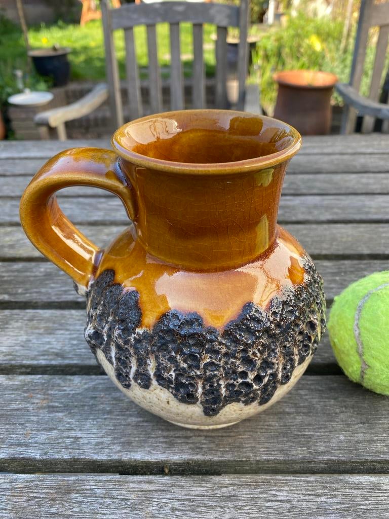 West Germany Fat Lava Bay Keramik vaas + gratis vaasje, Ophalen of Verzenden