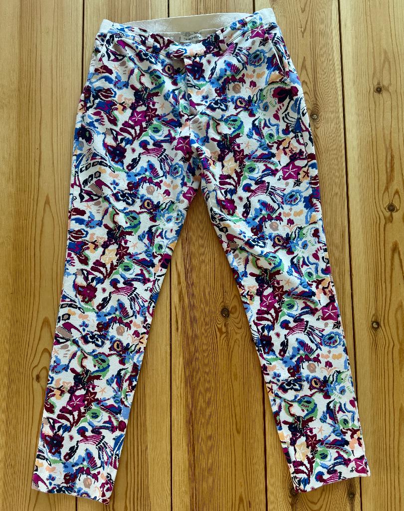 Broek Tramontana - Wit bloemen print - Maat 38 / Medium, Maat 38/40 (M), Tramontana, Wit, Ophalen of Verzenden