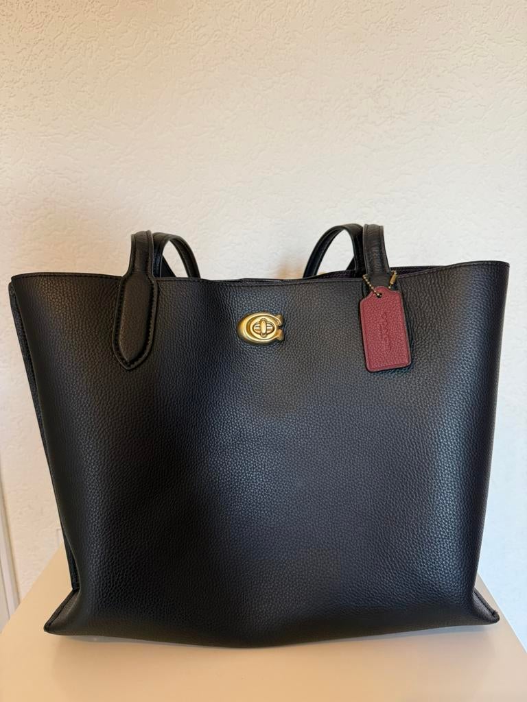 Coach Willow Tote bag, Ophalen, Zo goed als nieuw, Zwart, Handtas