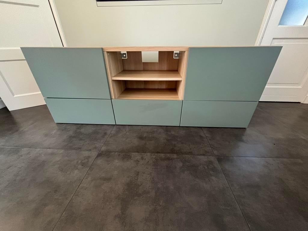 TV-meubel ikea besta, Huis en Inrichting, Ophalen, Gebruikt, 150 tot 200 cm, Minder dan 100 cm