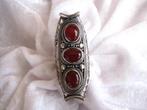 Prachtige Handgemaakte Super Lange Zilver Ring met Carneool, Verzenden, Zilver, Ring, Met edelsteen