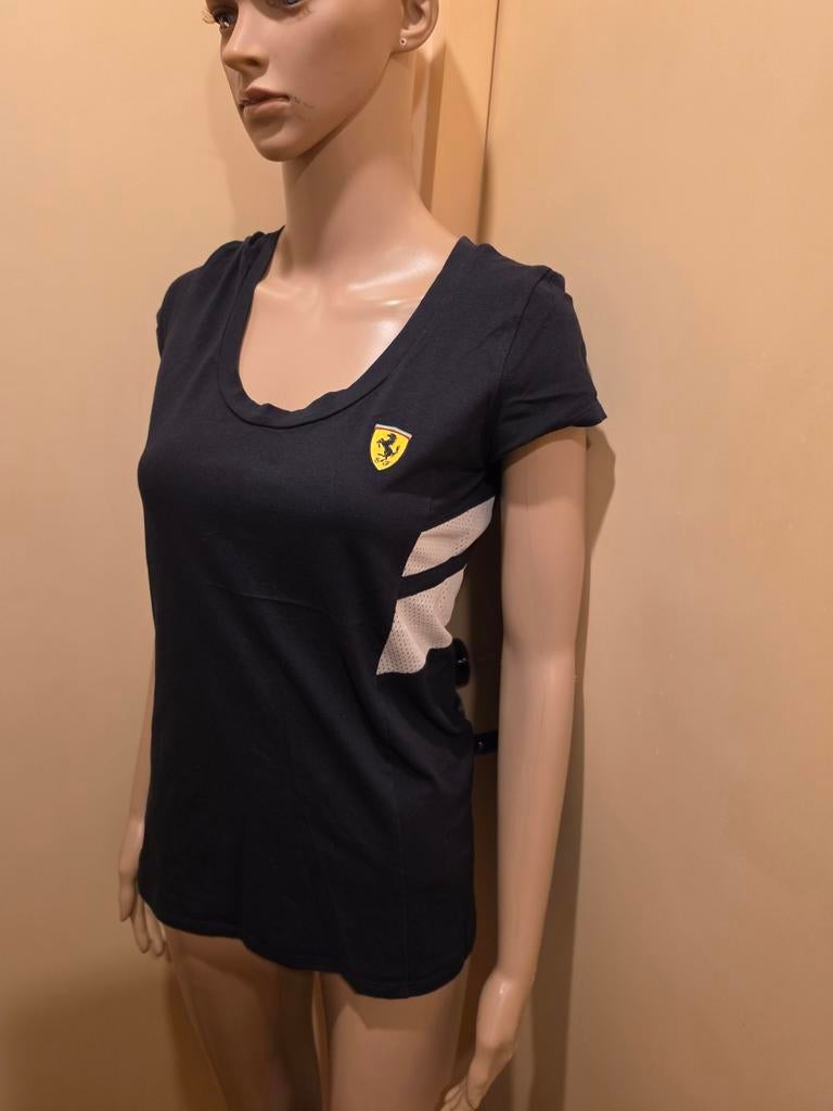 Zwart Ferrari stretch t shirt maat M, Maat 38/40 (M), Ferrari, Zwart, Ophalen of Verzenden