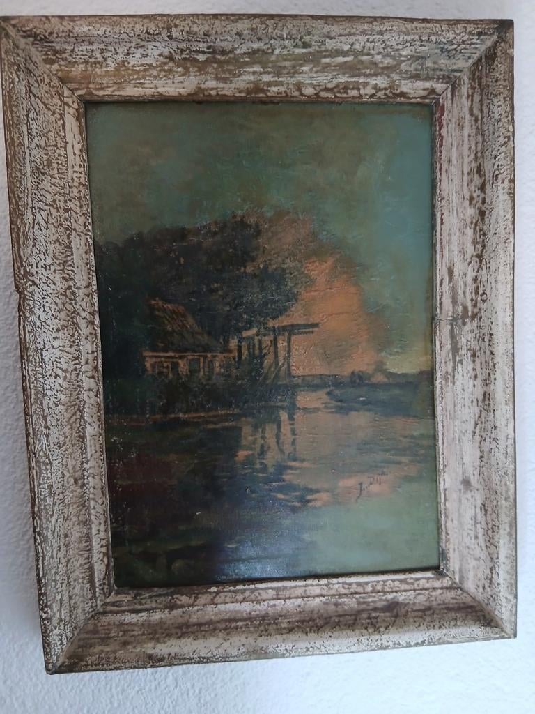 Kunstschilder  j.van dijk, Antiek en Kunst, Kunst | Schilderijen | Klassiek, Ophalen of Verzenden