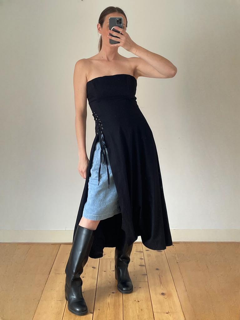 Delphine | festival maxi top | coachella | S/M | np €150, Kleding | Dames, Tops, Maat 38/40 (M), Zwart, Ophalen of Verzenden, Zo goed als nieuw