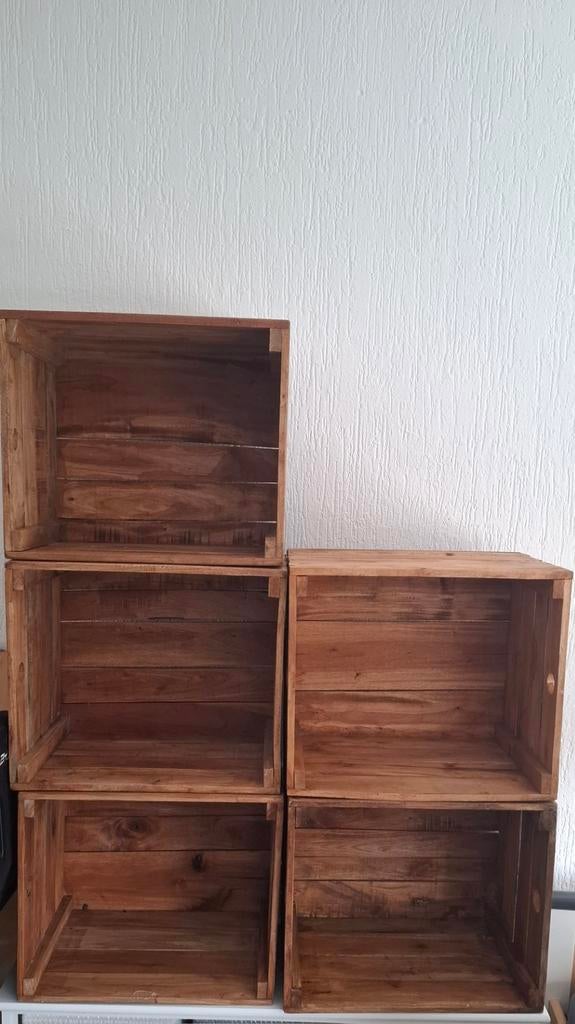 Stevige houten kratten/ kisten 5x, Ophalen of Verzenden, Minder dan 50 cm, Minder dan 50 cm