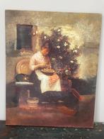 Landelijke brocante prent, Antiek en Kunst, Curiosa en Brocante, Ophalen