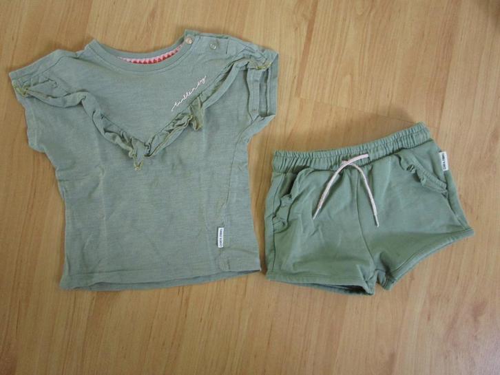 Tumble 'n Dry maat 74 - korte broek + shirt, Kinderen en Baby's, Babykleding | Maat 74, Zo goed als nieuw, Meisje, Setje, Ophalen of Verzenden