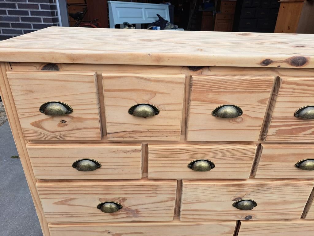 Puur natuur grenen ladekast refurbished, RoDeKo Volendam, R.kooij65@gmail.com, 100 tot 150 cm, Ophalen of Verzenden